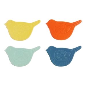 Ceramic Scandi Bird Shaped Coasters 4 Pack